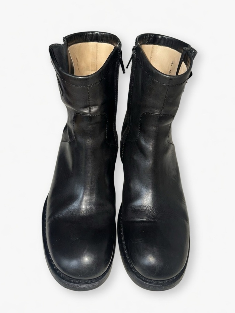 FREELANCE Classic Black Leather Ankle Boots